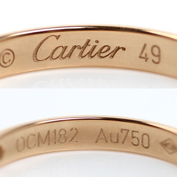Cartier 18K Pink Gold Classic Ring Diamond 49 Vintage — view 5