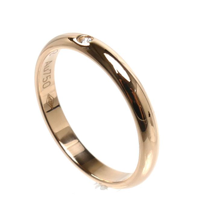Cartier 18K Pink Gold Classic Ring Diamond 49 Vintage — view 2