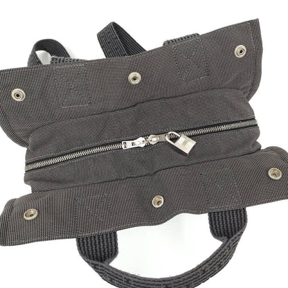 Hermes Herline a Dos MM Backpack Nylon Canvas Gray — view 7