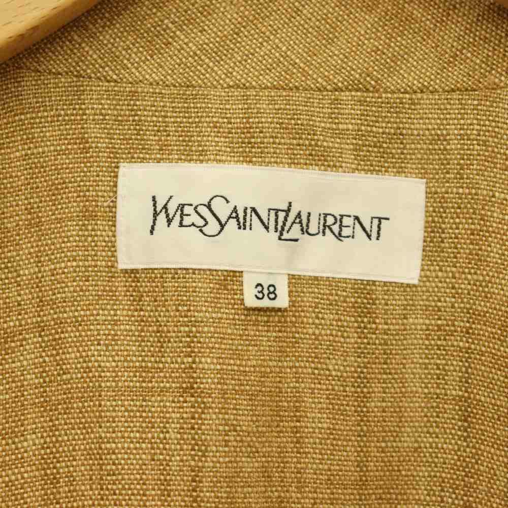 Saint Laurent Linen Tailored Jacket Lightweight 38 Beige — view 6