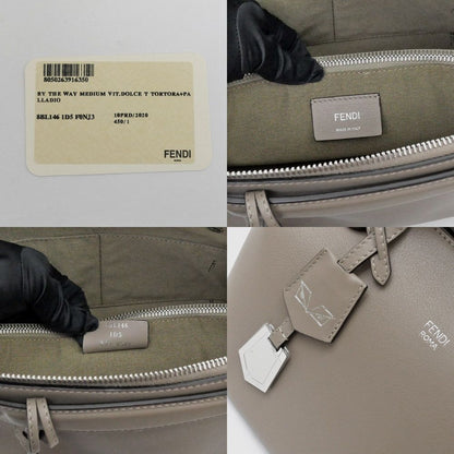 Fendi by the Way Gray Leather Shoulder Handbag — view 7