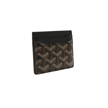 Goyard Saint Sulpice Herringbone Card Case Black Leather — view 3