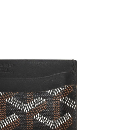 Goyard Saint Sulpice Herringbone Card Case Black Leather — view 6