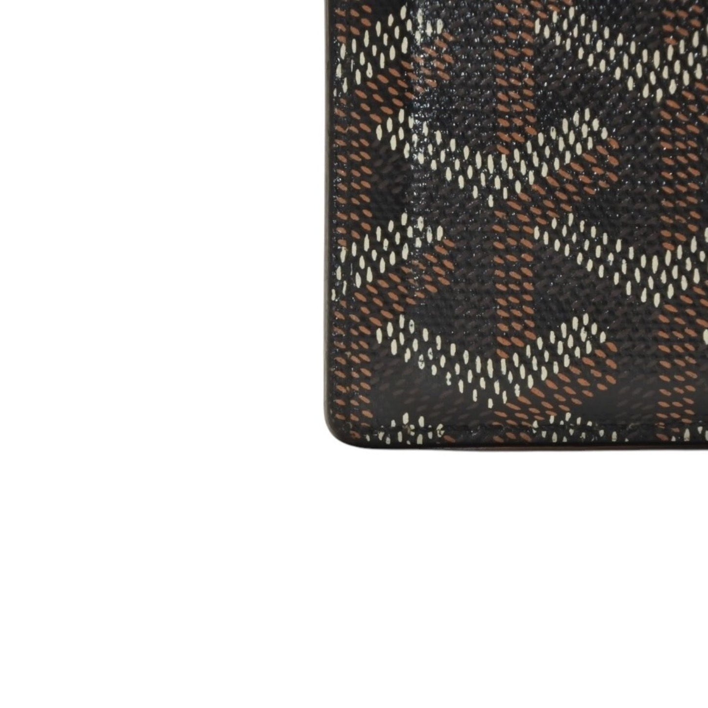 Goyard Saint Sulpice Herringbone Card Case Black Leather — view 8
