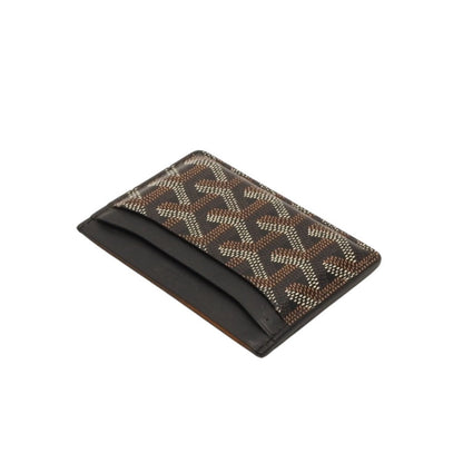 Goyard Saint Sulpice Herringbone Card Case Black Leather — view 4