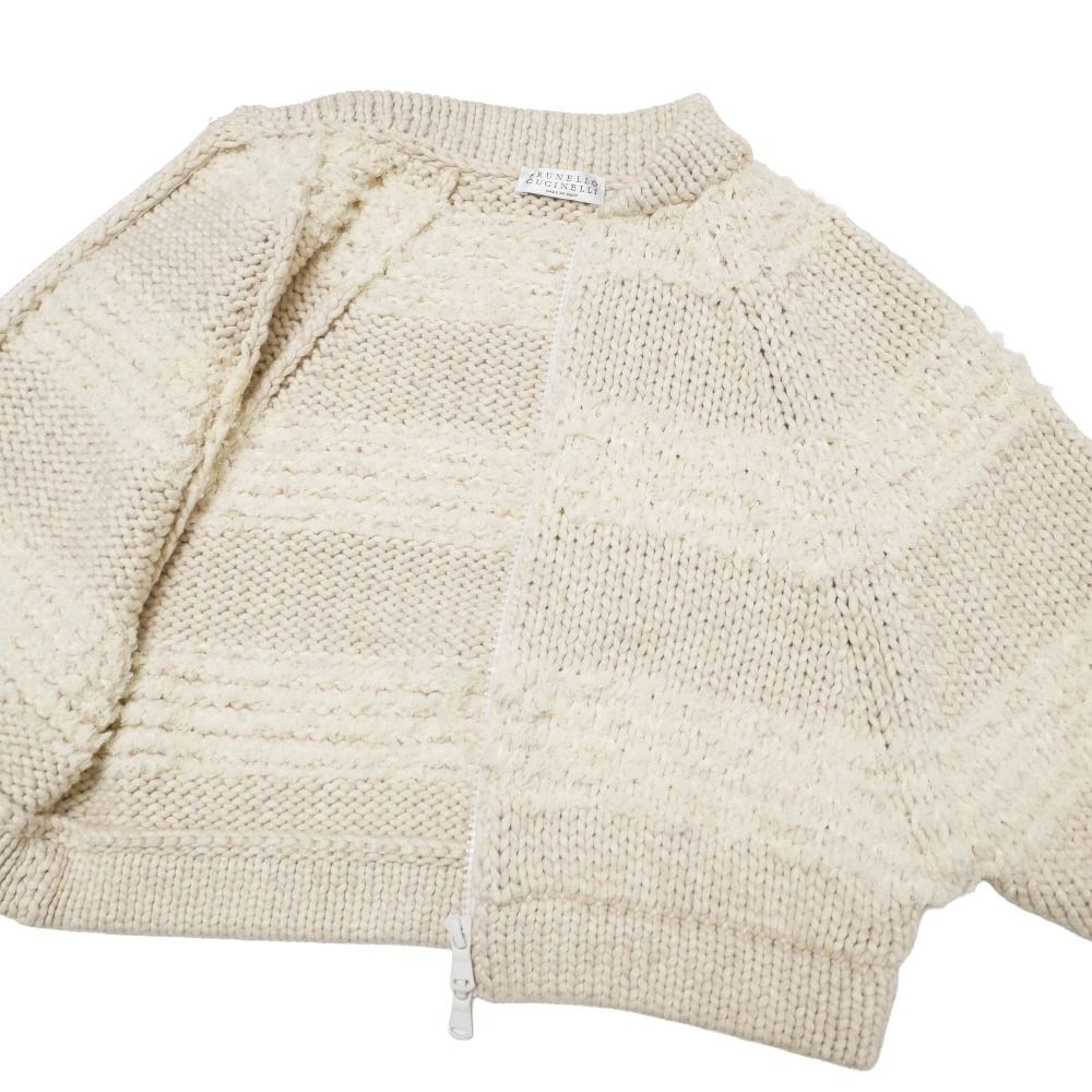 Brunello Cucinelli Knit S Zip Up Jacket Low Gauge — view 4