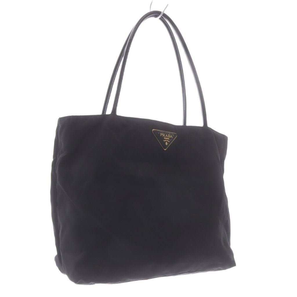 Prada Tote Bag Triangular Plate Nylon Black — view 4
