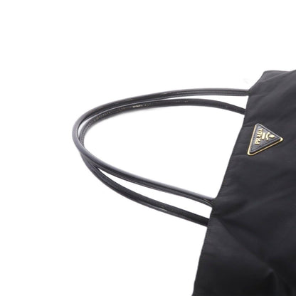 Prada Tote Bag Triangular Plate Nylon Black — view 6