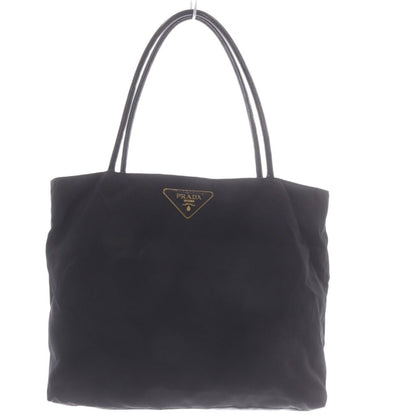 Prada Tote Bag Triangular Plate Nylon Black