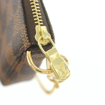 Louis Vuitton Mini Pochette Accessory Soir Damier Ebene Canvas Hand Bag Chain — view 8