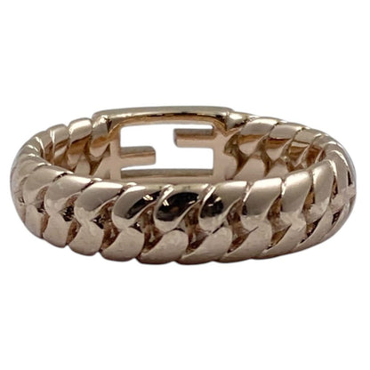 Fendi Bucket Ring FF Logo Accessory Gold Plated — view 3