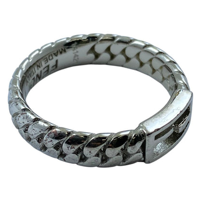 Fendi Bucket Ring FF Logo Accessory Silver — view 7