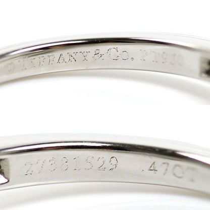 Tiffany & Co Platinum Ribbon Engagement Ring Diamond Vintage — view 5