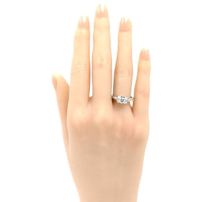 Tiffany & Co Platinum Ribbon Engagement Ring Diamond Vintage — view 7