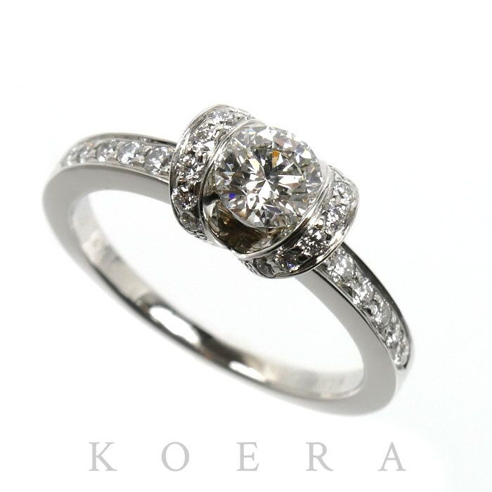 Tiffany & Co Platinum Ribbon Engagement Ring Diamond Vintage