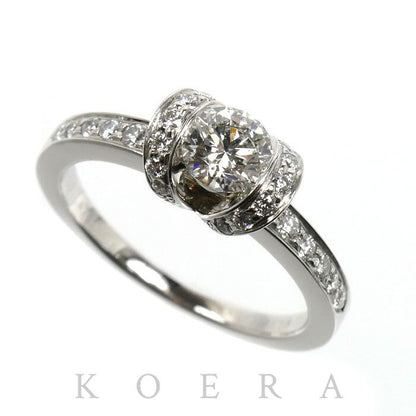 Tiffany & Co Platinum Ribbon Engagement Ring Diamond Vintage