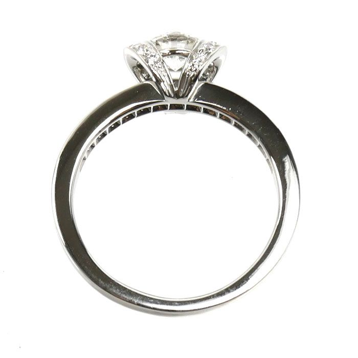 Tiffany & Co Platinum Ribbon Engagement Ring Diamond Vintage — view 4