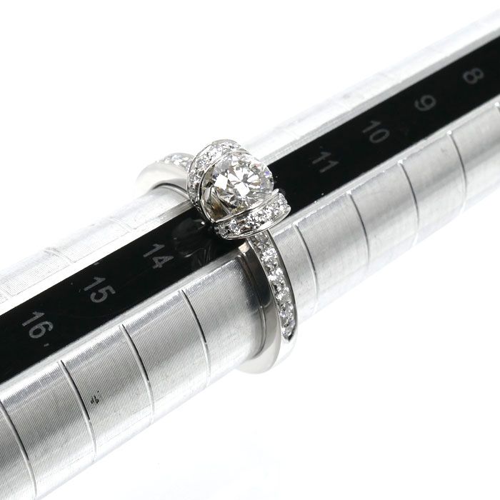 Tiffany & Co Platinum Ribbon Engagement Ring Diamond Vintage — view 6