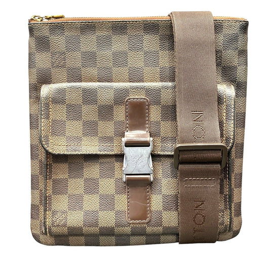 Louis Vuitton Pochette Melville Damier Ebene Shoulder Bag Canvas