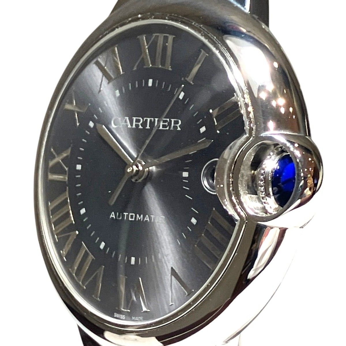 Cartier Barron Blue Watch SS Automatic Gray Dial — view 4