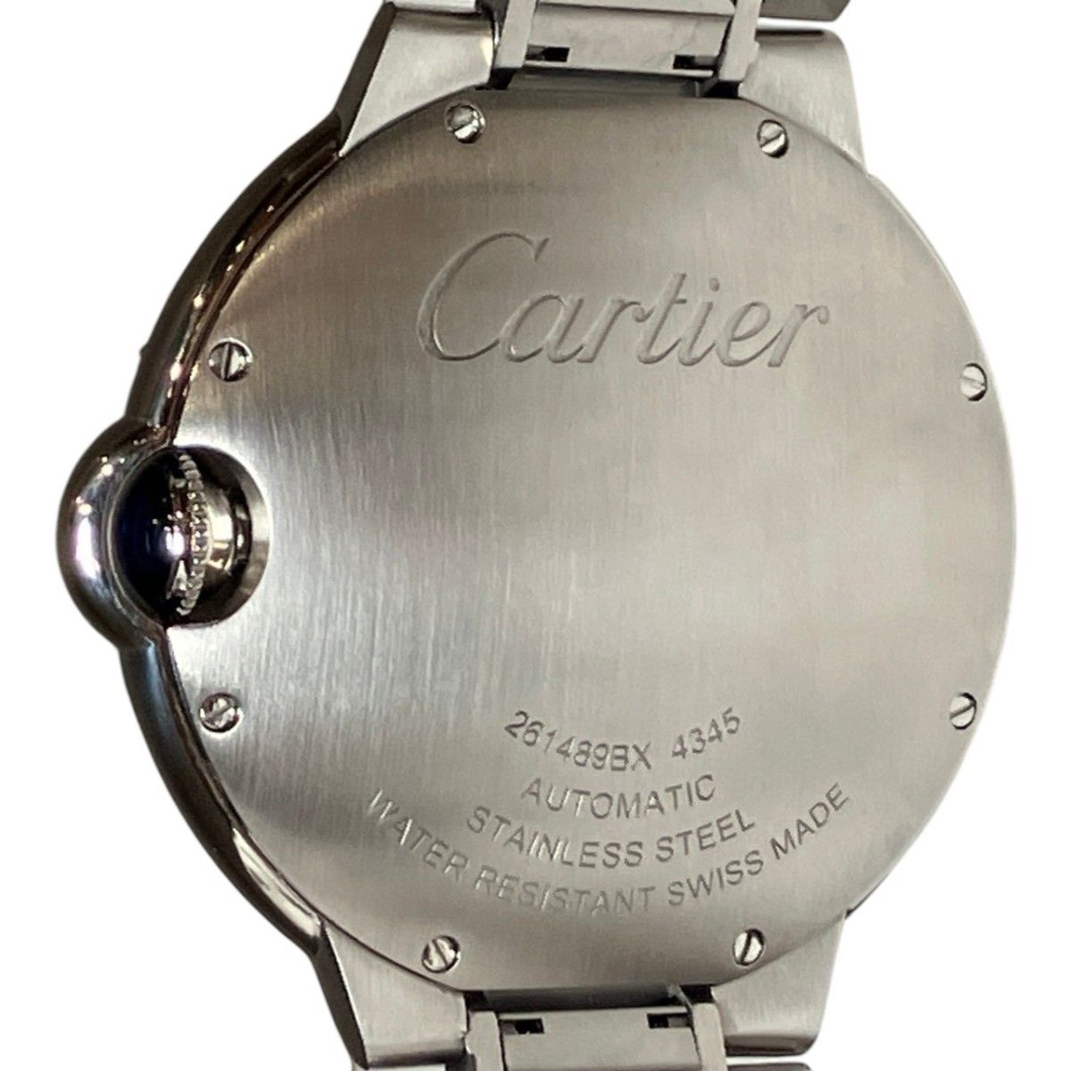 Cartier Barron Blue Watch SS Automatic Gray Dial — view 5