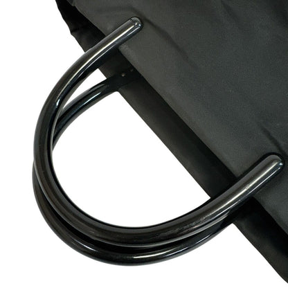 Prada Plastic Handle Hand Triangle Logo Tote Bag — view 2