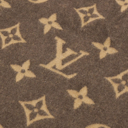 Louis Vuitton Plaid Neo Monogram Blanket Wool Cashmere Brown Beige — view 3
