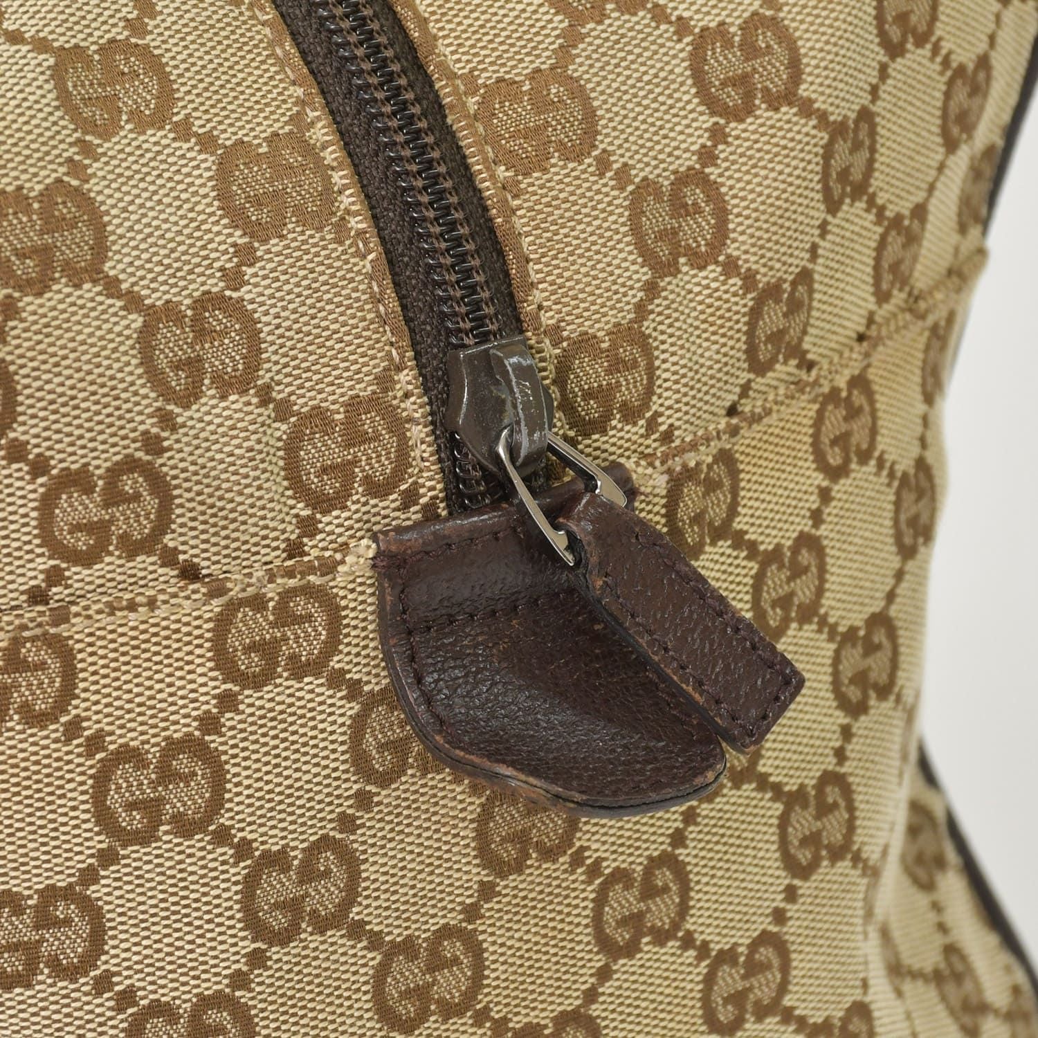 Gucci GG Canvas Boston Bag Sherry Line Brown Beige — view 5