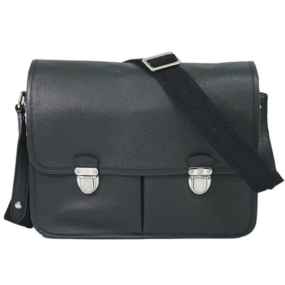 Louis Vuitton LV Arecreasing Lee Taiga Leather Shoulder Bag Ardoise Black