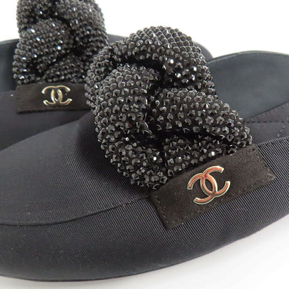 Chanel Rhinestone Mules Black — view 5