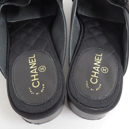 Chanel Rhinestone Mules Black — view 7