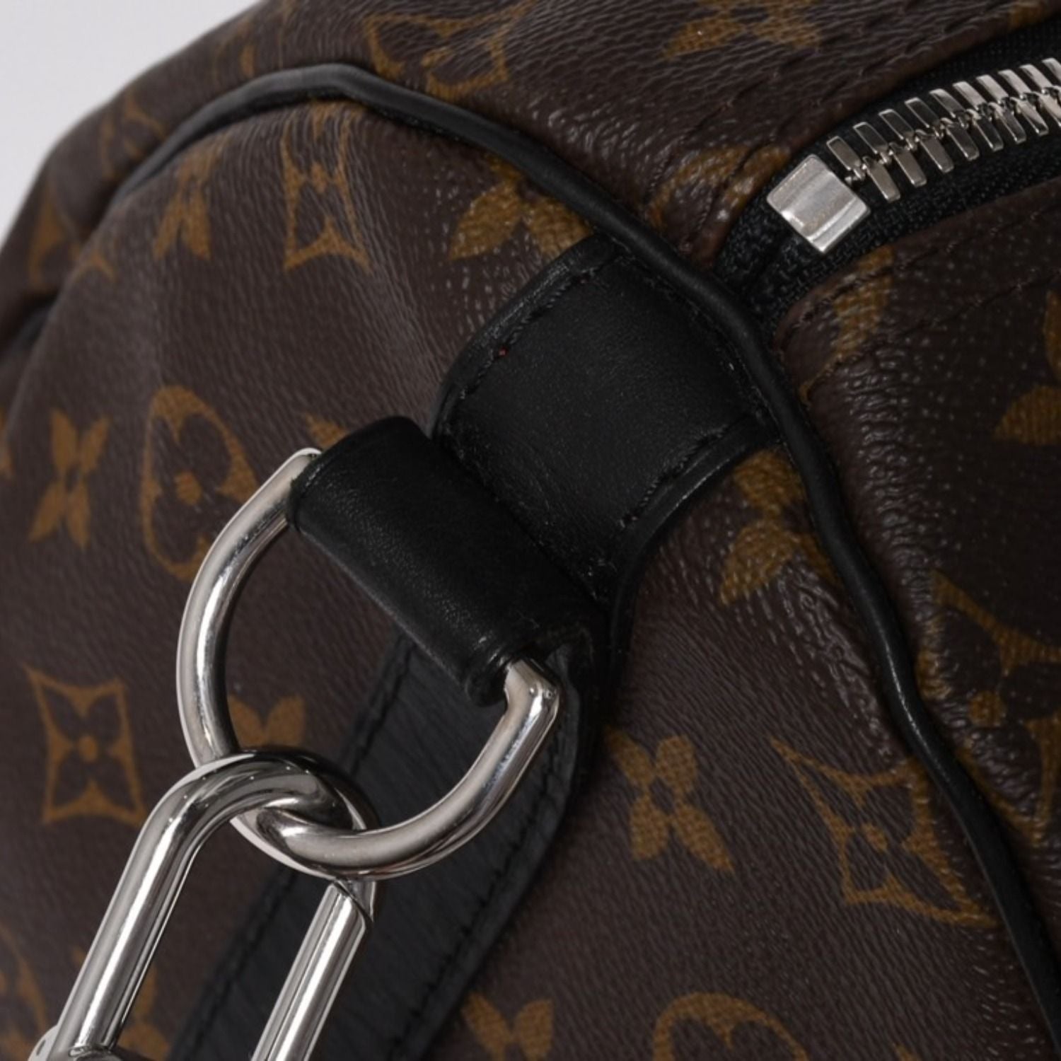 Louis Vuitton Monogram Macassar Keepall Bandouliere 55 Boston Bag Brown Black — view 6