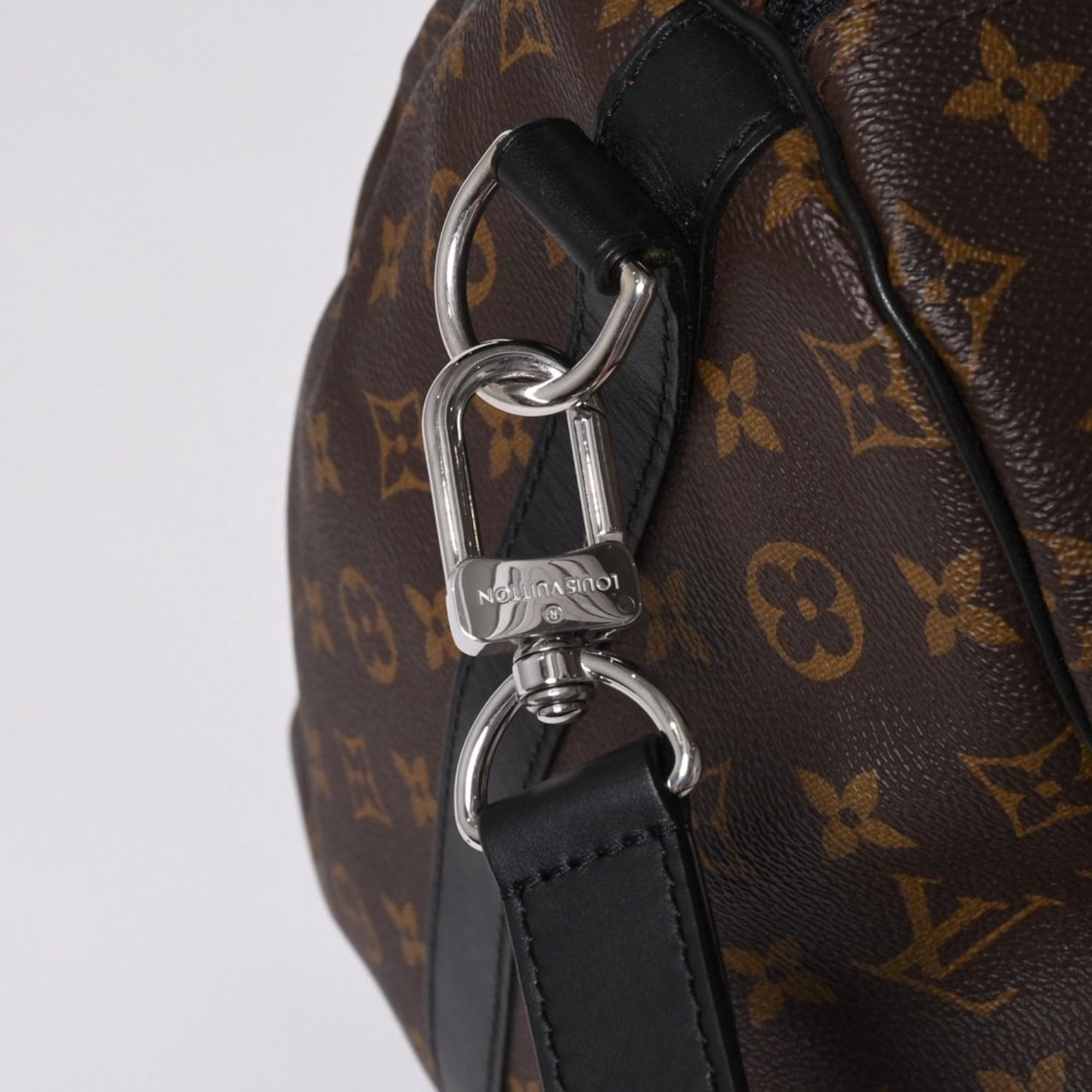 Louis Vuitton Monogram Macassar Keepall Bandouliere 55 Boston Bag Brown Black — view 7