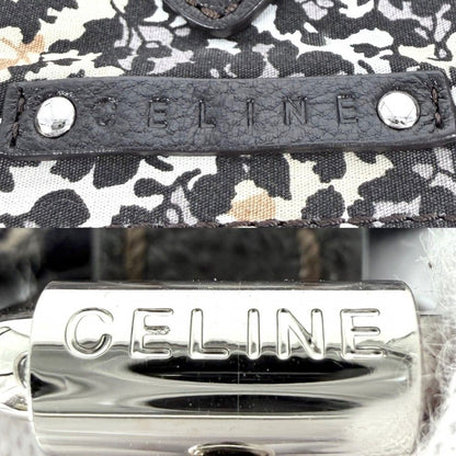 Celine Tote Macadam Handbag Denim Leather Navy Silver Vintage — view 5