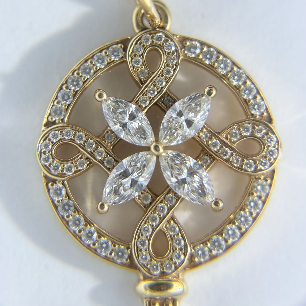 Tiffany & Co Necklace Victoria Key Accessory 18K Yellow Gold Diamond Vintage — view 4