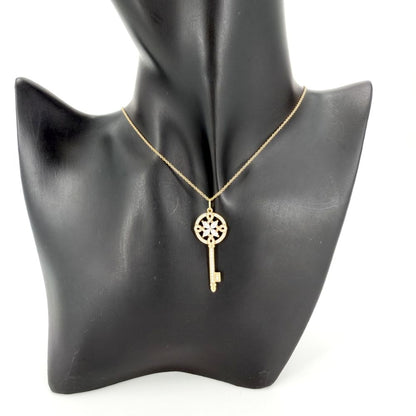 Tiffany & Co Necklace Victoria Key Accessory 18K Yellow Gold Diamond Vintage — view 3