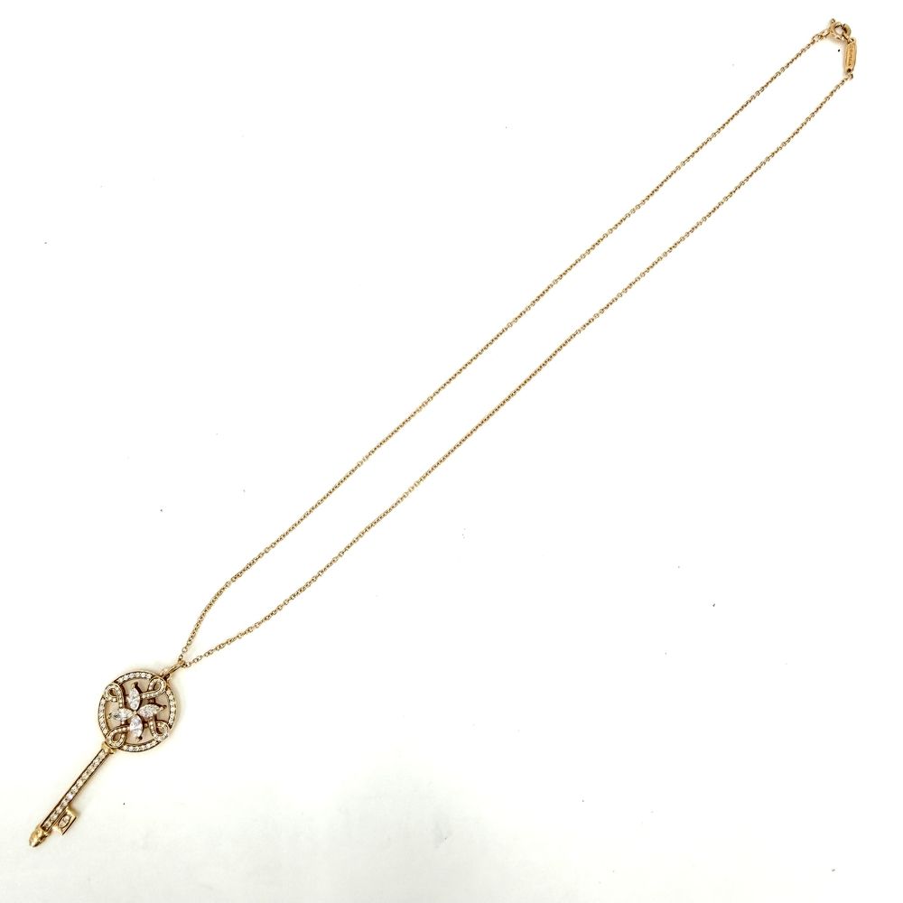 Tiffany & Co Necklace Victoria Key Accessory 18K Yellow Gold Diamond Vintage — view 6