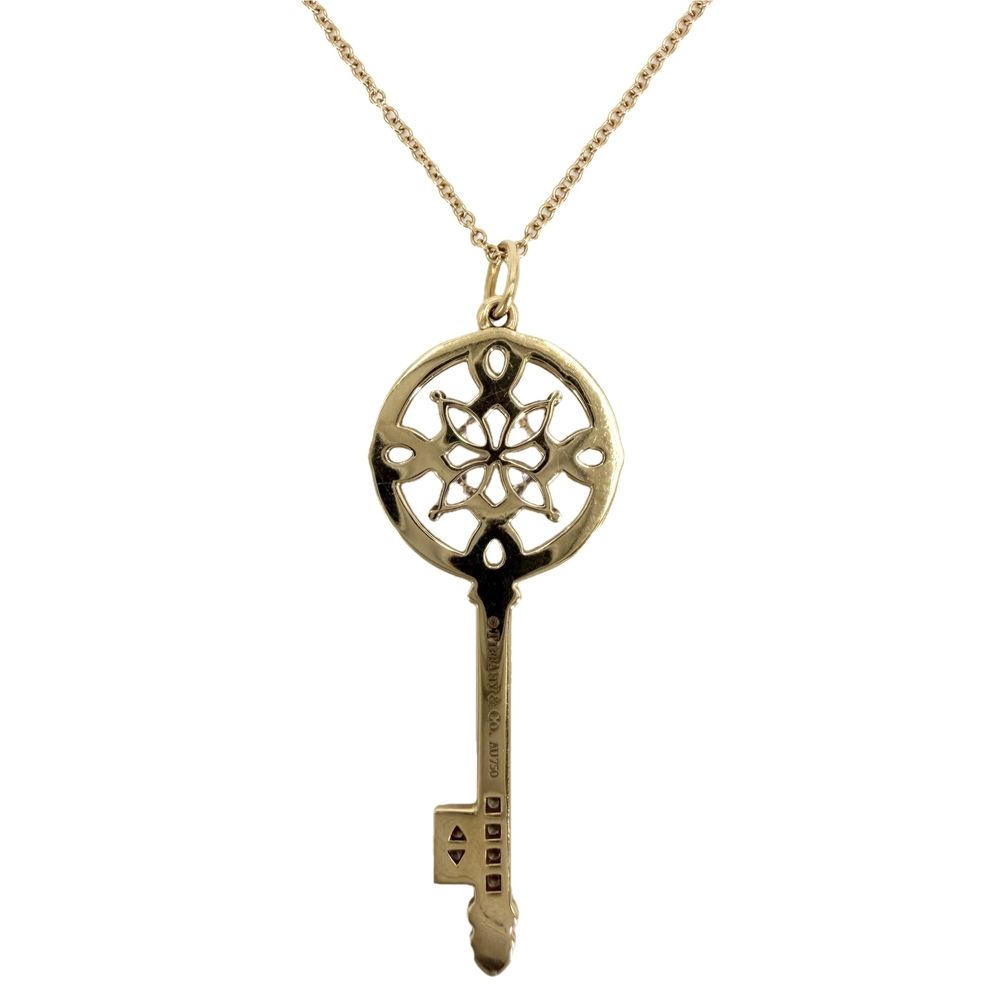 Tiffany & Co Necklace Victoria Key Accessory 18K Yellow Gold Diamond Vintage — view 2