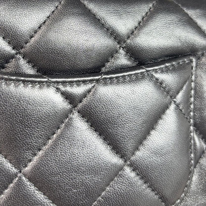 Chanel Shoulder Bag Mini Quilted Chain Turnlock Mini CC Logo Lambskin Black — view 8