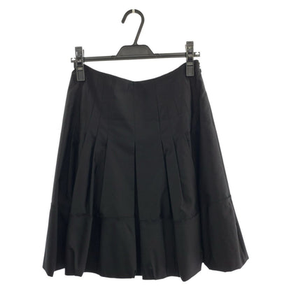 Prada 38 Black Wool Silk Skirt Pleated