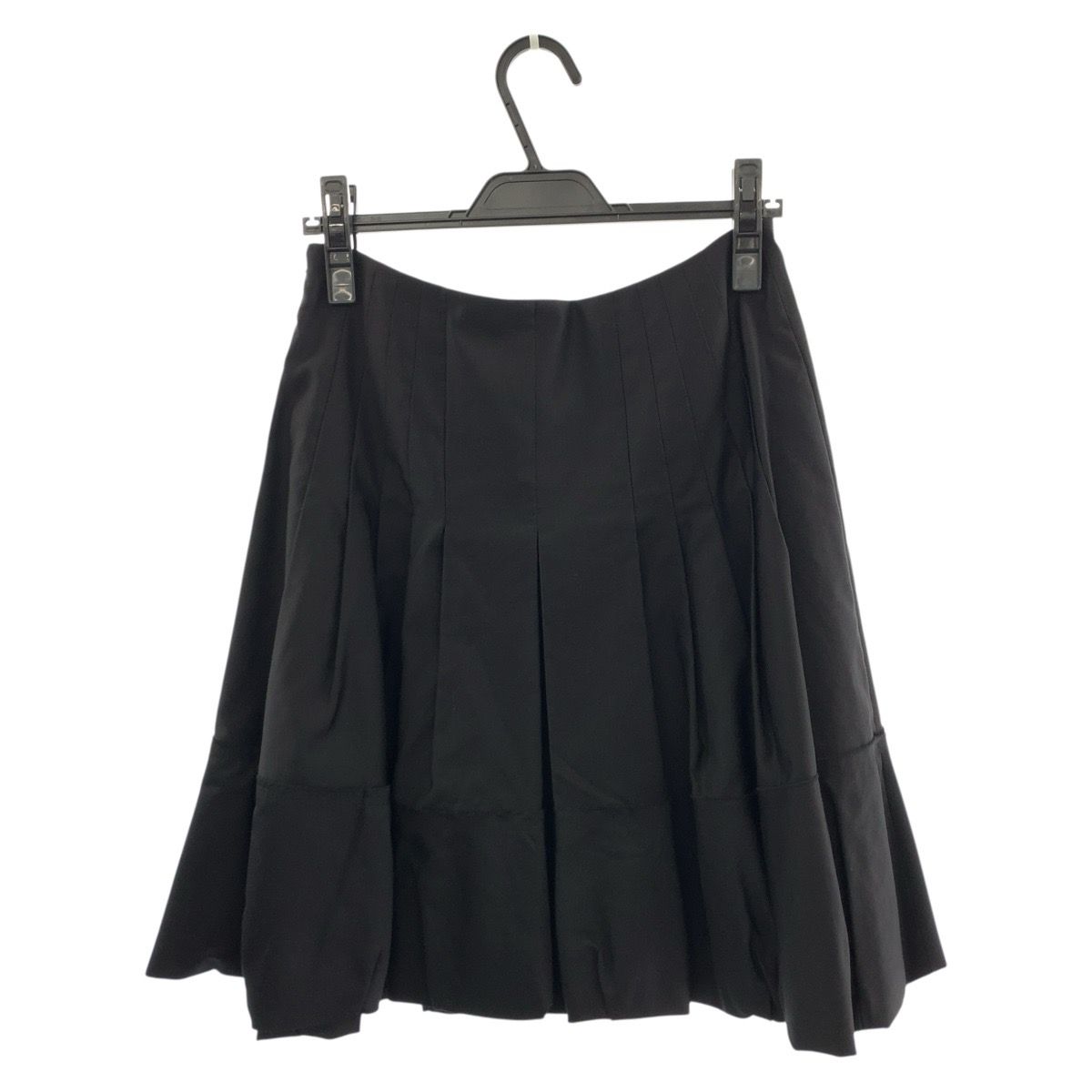 Prada 38 Black Wool Silk Skirt Pleated — view 2