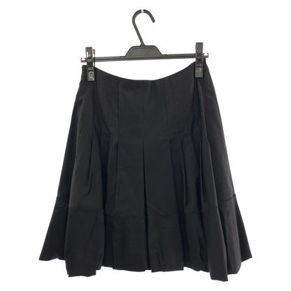 Prada 38 Black Wool Silk Skirt Pleated — view 2