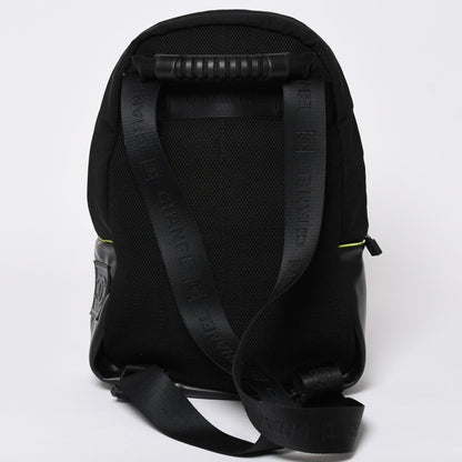 Chanel Sports Line Backpack Black Lime Green Nylon Leather — view 2