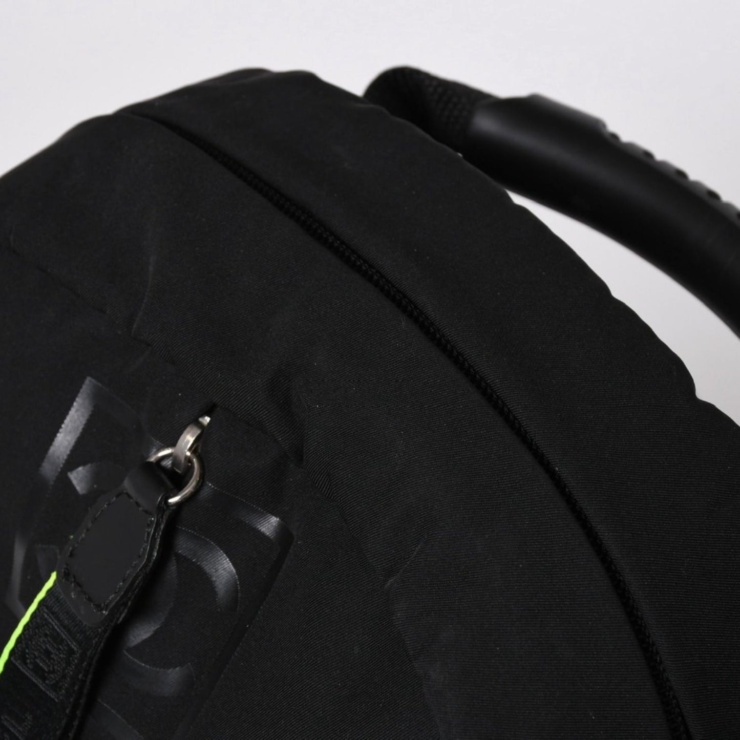 Chanel Sports Line Backpack Black Lime Green Nylon Leather — view 5