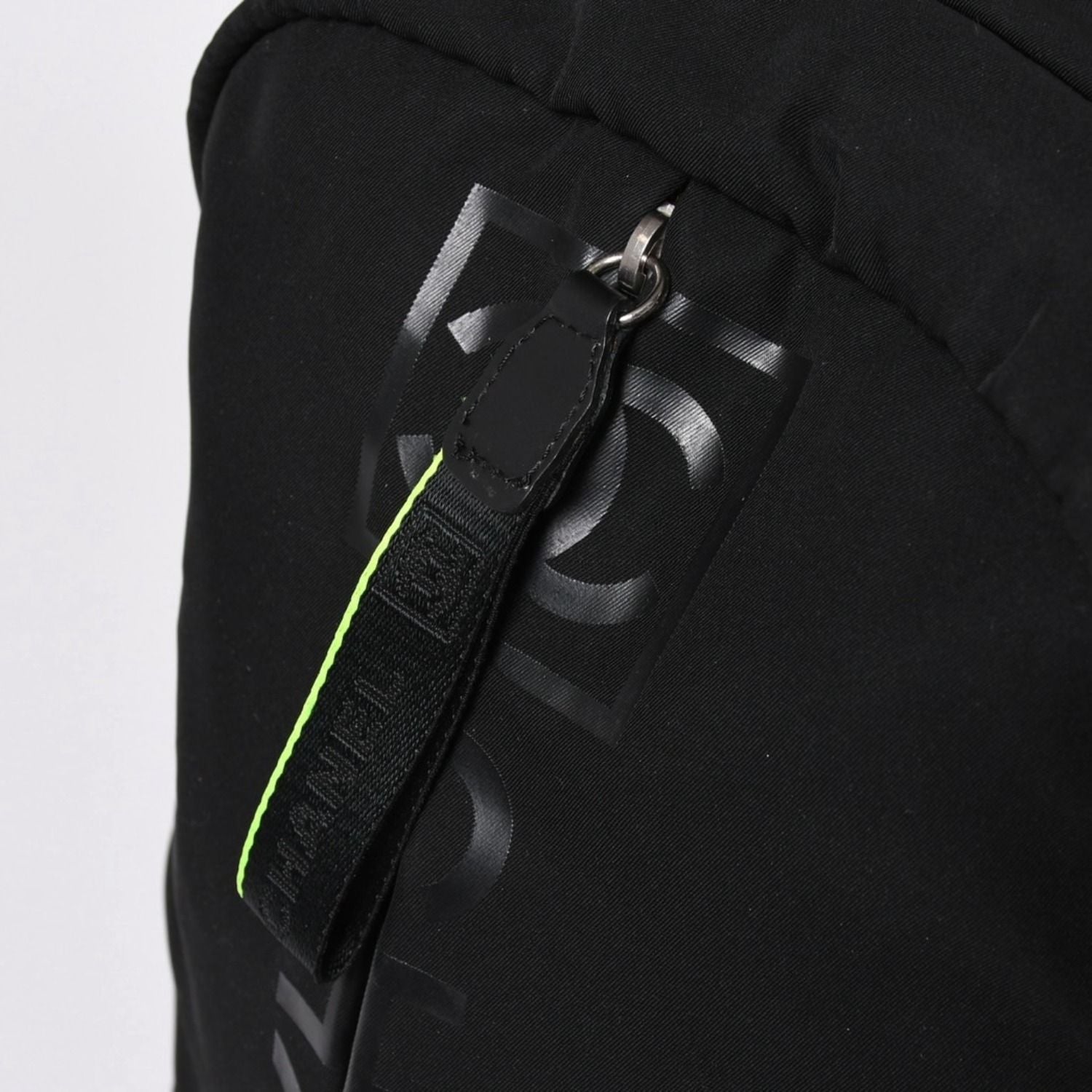 Chanel Sports Line Backpack Black Lime Green Nylon Leather — view 7