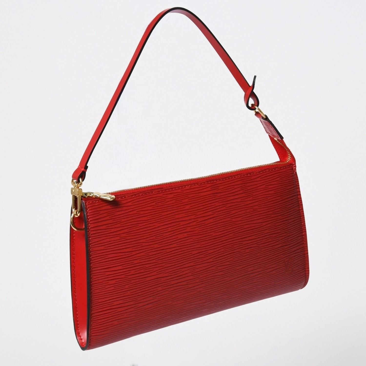 Louis Vuitton Pochette Accessoires Epi Leather Castilian Red Gold — view 3