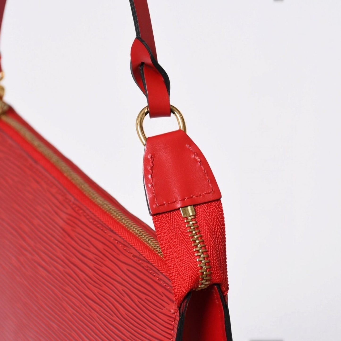 Louis Vuitton Pochette Accessoires Epi Leather Castilian Red Gold — view 4
