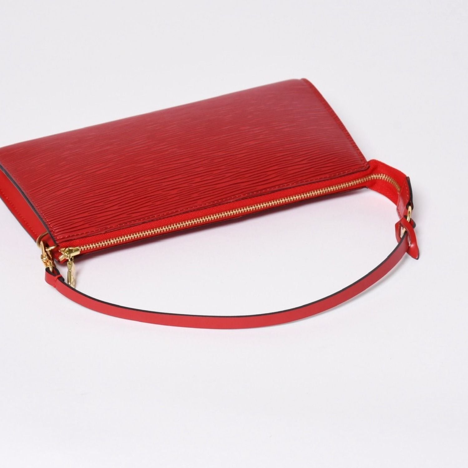 Louis Vuitton Pochette Accessoires Epi Leather Castilian Red Gold — view 8