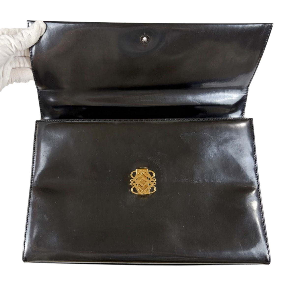 Loewe Anagram Top Handle Bag Logo Handbag Black — view 3