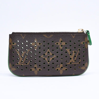 Louis Vuitton Perfo Pochette Cles Coin Purse Monogram Brown Green — view 2